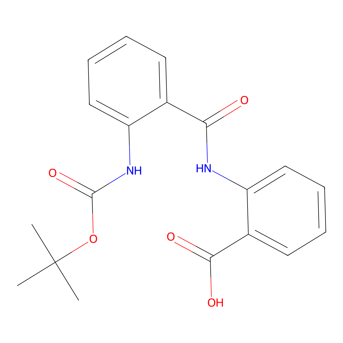 2-(2-{[(Tert-butoxy)carbonyl]amino}benzamido)benzoic acid molecular structure, CAS 2803828-83-1