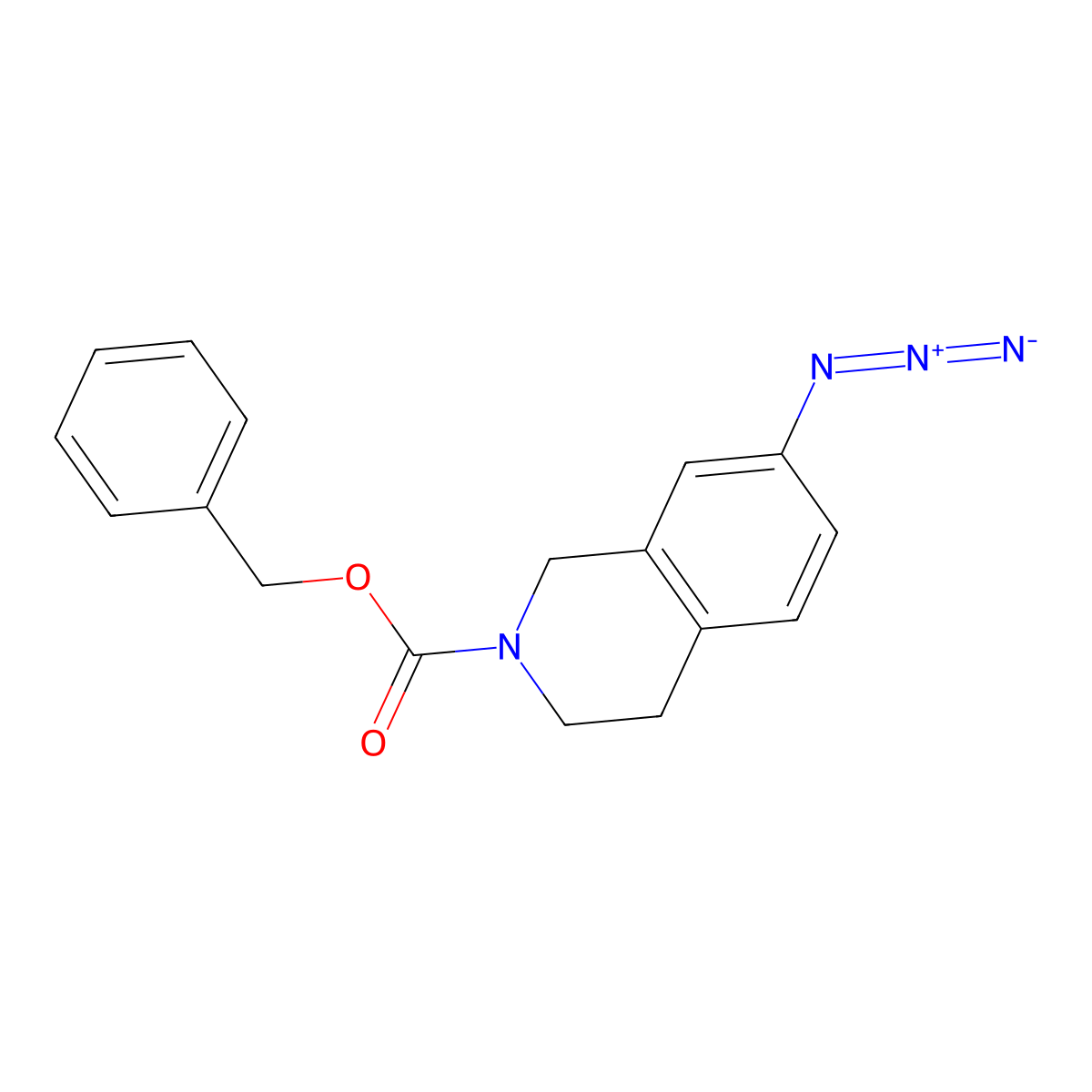 Benzyl 7-azido-1,2,3,4-tetrahydroisoquinoline-2-carboxylate molecular structure, CAS 2803828-96-6