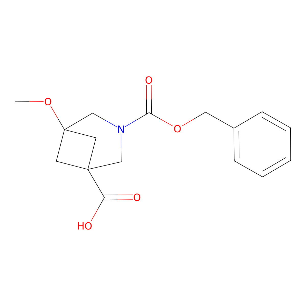3-[(Benzyloxy)carbonyl]-5-methoxy-3-azabicyclo[3.1.1]heptane-1-carboxylic acid molecular structure, CAS 2803829-11-8
