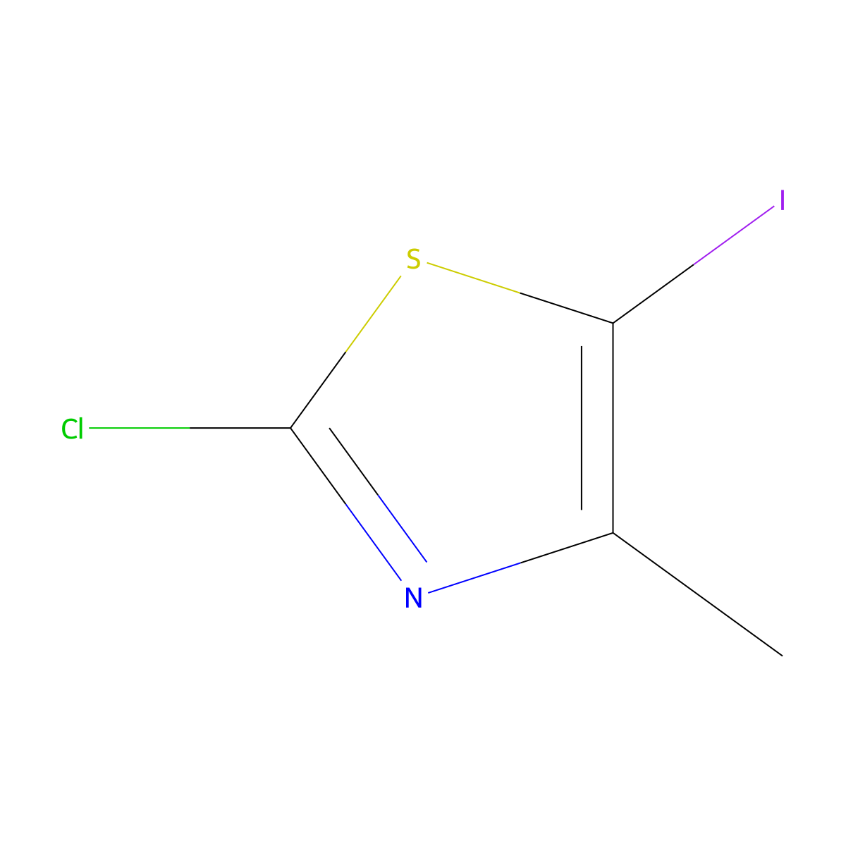 2-Chloro-5-iodo-4-methyl-1,3-thiazole molecular structure, CAS 2803829-13-0