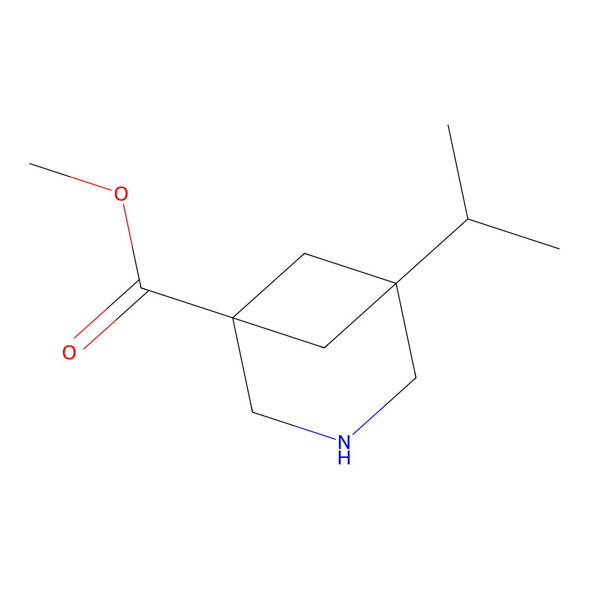 Methyl 5-(propan-2-yl)-3-azabicyclo[3.1.1]heptane-1-carboxylate molecular structure, CAS 2803829-17-4