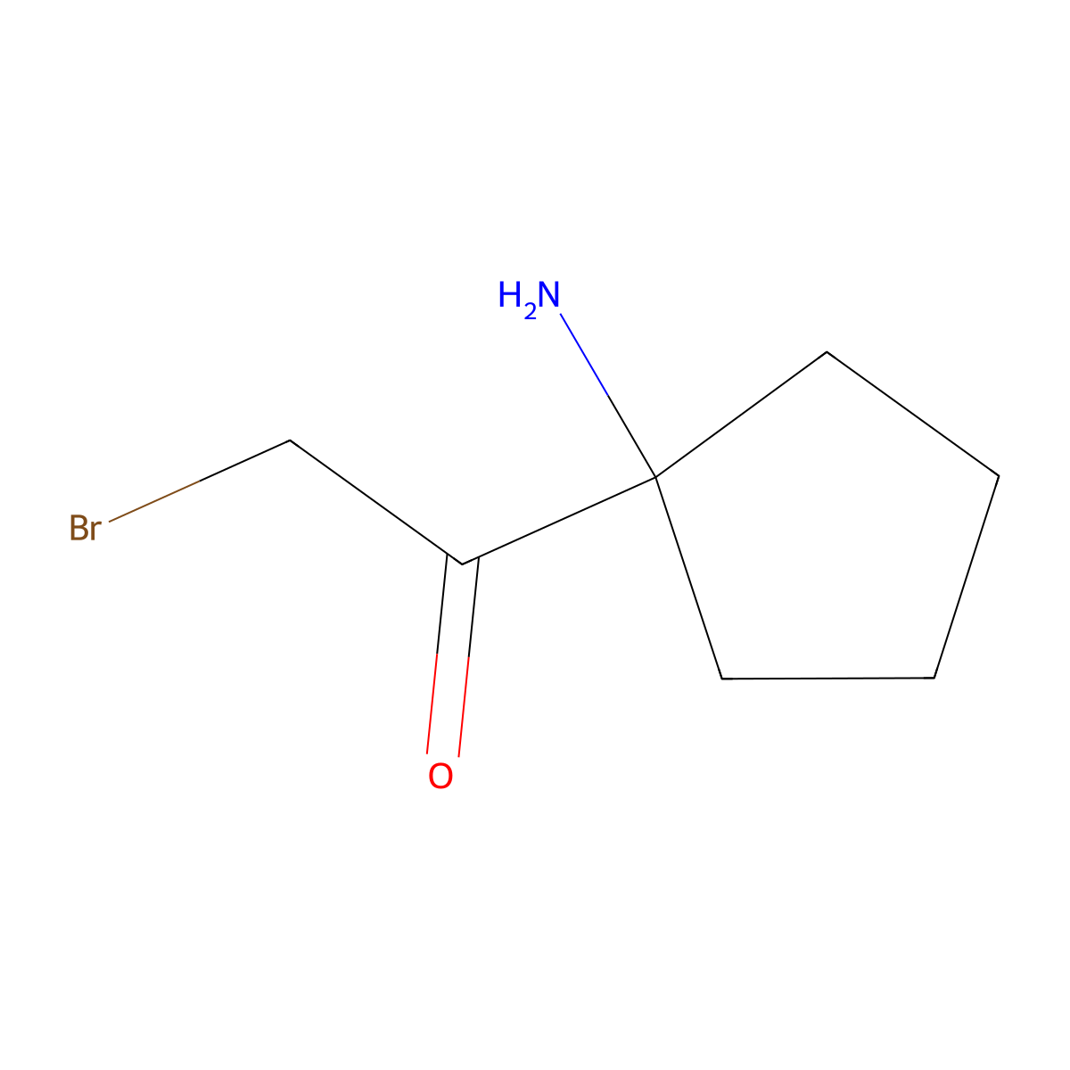 1-(1-Aminocyclopentyl)-2-bromoethan-1-one molecular structure, CAS 2803829-30-1
