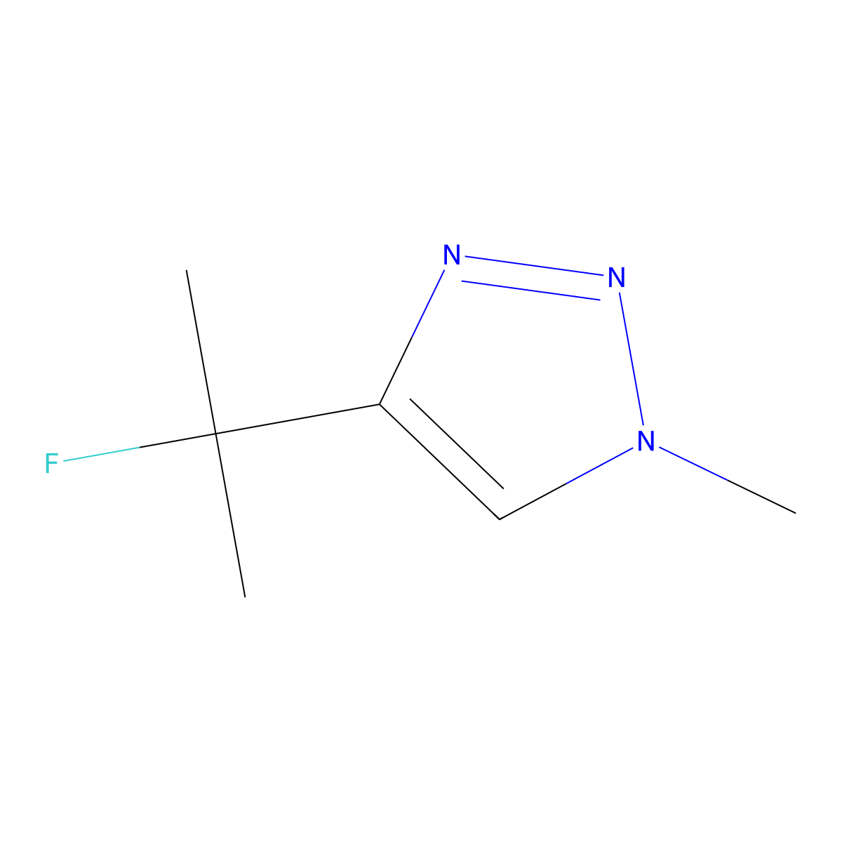 4-(2-fluoropropan-2-yl)-1-methyl-1H-1,2,3-triazole molecular structure, CAS 2803829-58-3