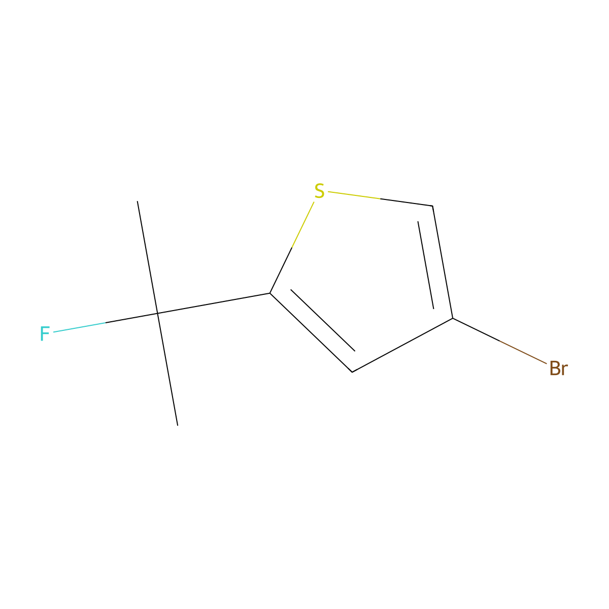 4-Bromo-2-(2-fluoropropan-2-yl)thiophene molecular structure, CAS 2803829-75-4