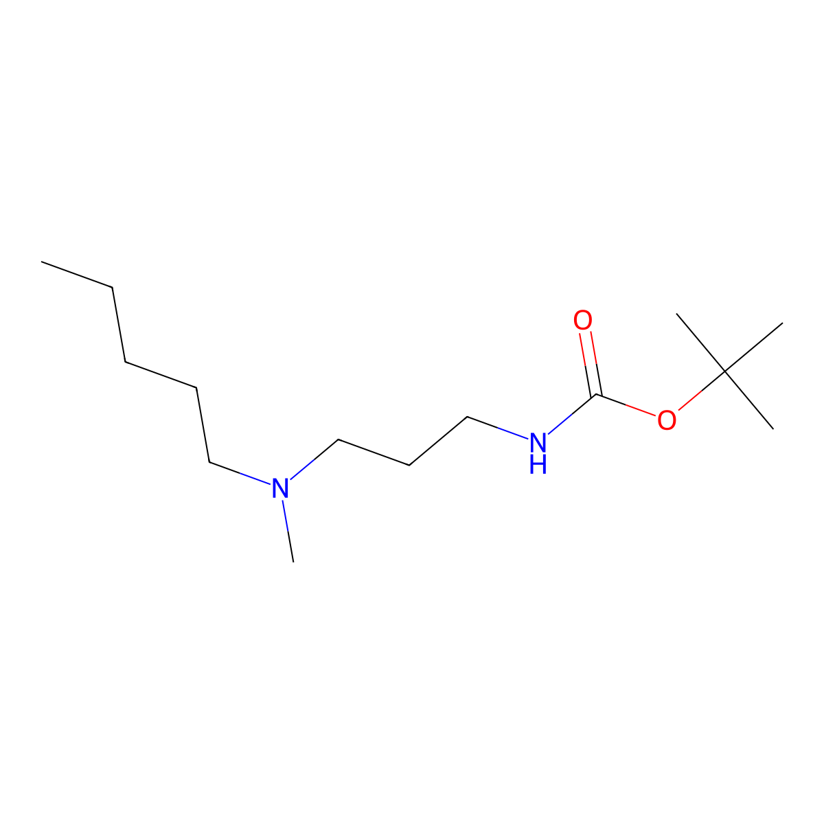 tert-butyl N-{3-[methyl(pentyl)amino]propyl}carbamate molecular structure, CAS 2803833-45-4