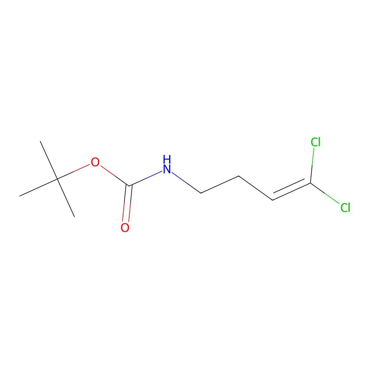 tert-butyl N-(4,4-dichlorobut-3-en-1-yl)carbamate molecular structure, CAS 2803833-88-5