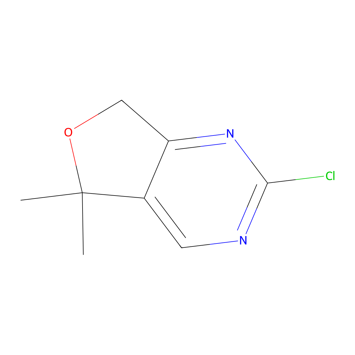 2-chloro-5,5-dimethyl-5H,7H-furo[3,4-d]pyrimidine molecular structure, CAS 2803833-90-9