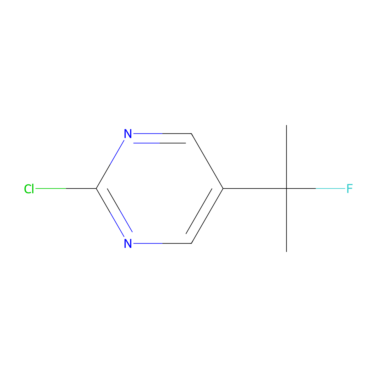 2-Chloro-5-(2-fluoropropan-2-yl)pyrimidine molecular structure, CAS 2803834-11-7