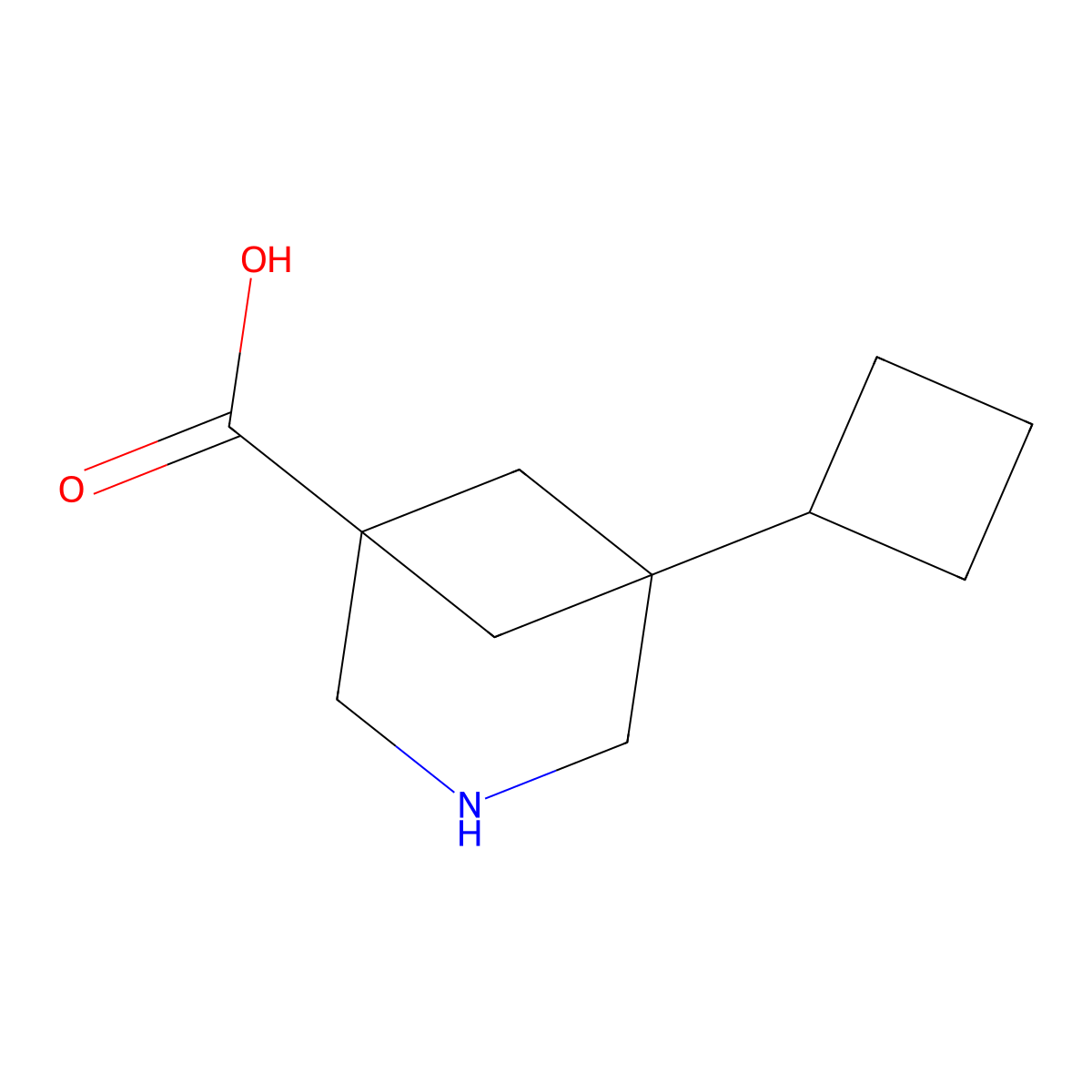 5-Cyclobutyl-3-azabicyclo[3.1.1]heptane-1-carboxylic acid molecular structure, CAS 2803834-16-2