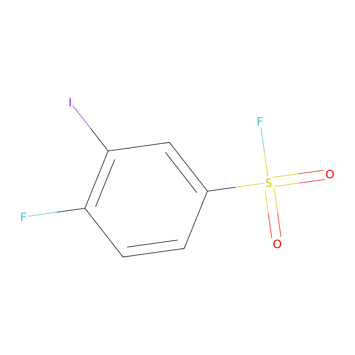 4-Fluoro-3-iodobenzene-1-sulfonyl fluoride molecular structure, CAS 2803834-22-0