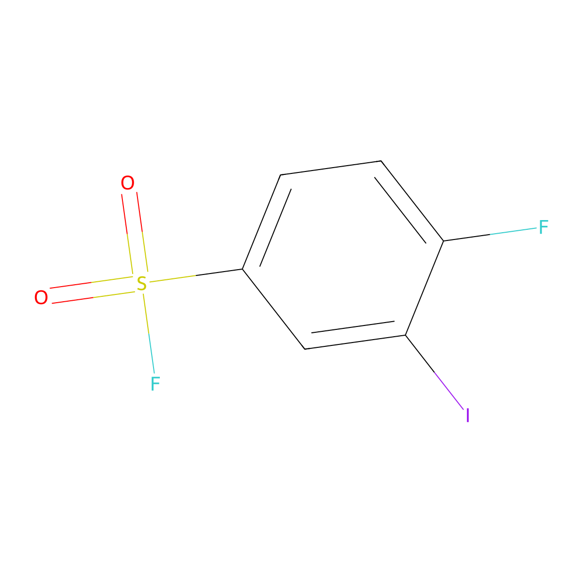 4-Fluoro-3-iodobenzene-1-sulfonyl fluoride molecular structure, CAS 2803834-22-0