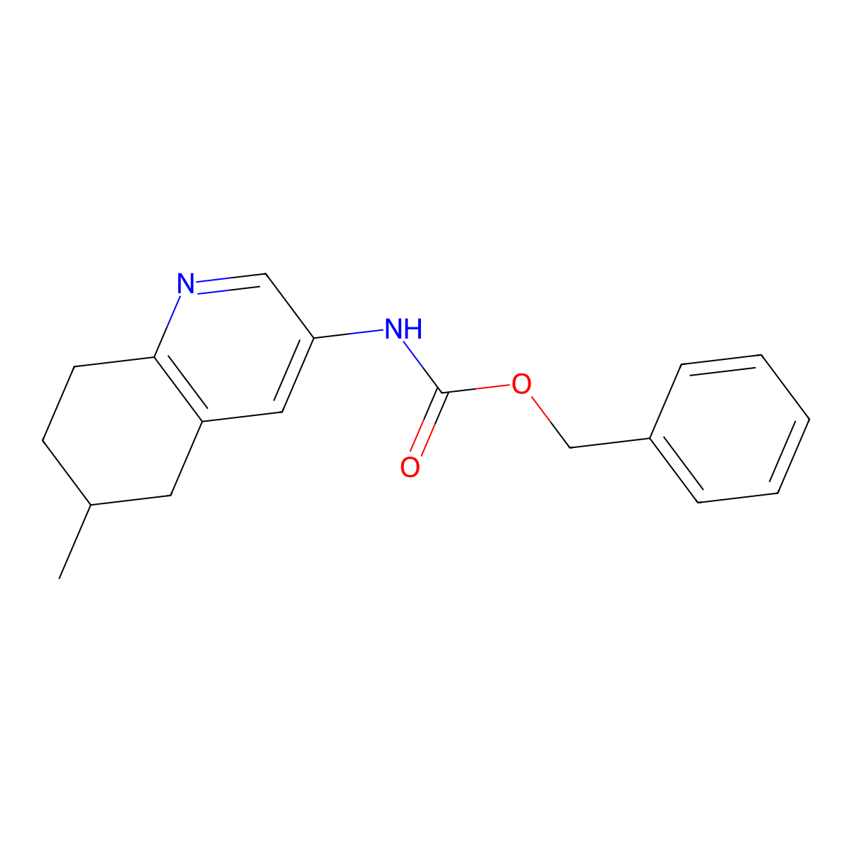 benzyl N-(6-methyl-5,6,7,8-tetrahydroquinolin-3-yl)carbamate molecular structure, CAS 2803834-33-3