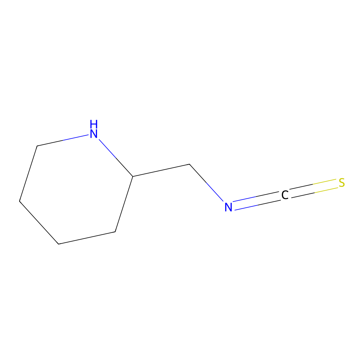2-(Isothiocyanatomethyl)piperidine molecular structure, CAS 2803834-45-7