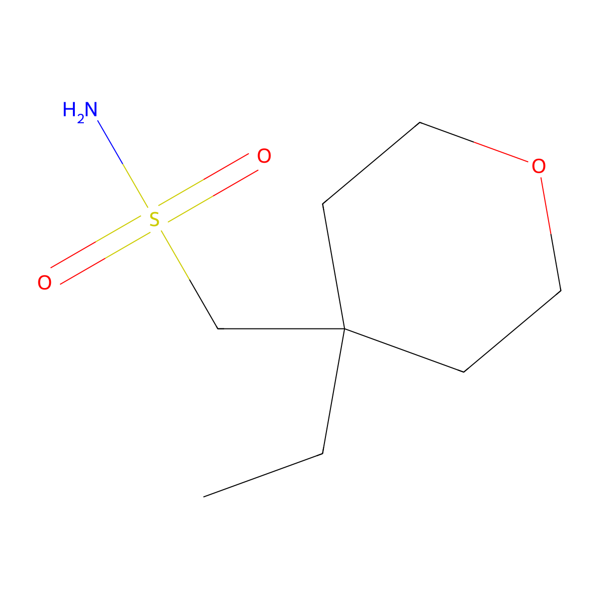(4-Ethyloxan-4-yl)methanesulfonamide molecular structure, CAS 2803834-55-9