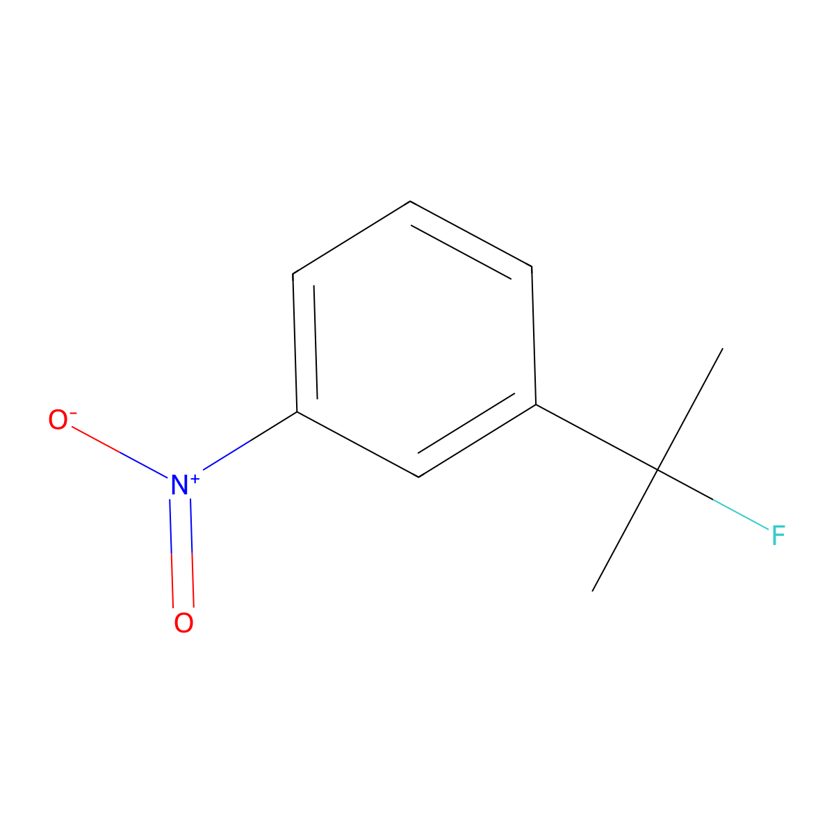 1-(2-Fluoropropan-2-yl)-3-nitrobenzene molecular structure, CAS 2803834-81-1