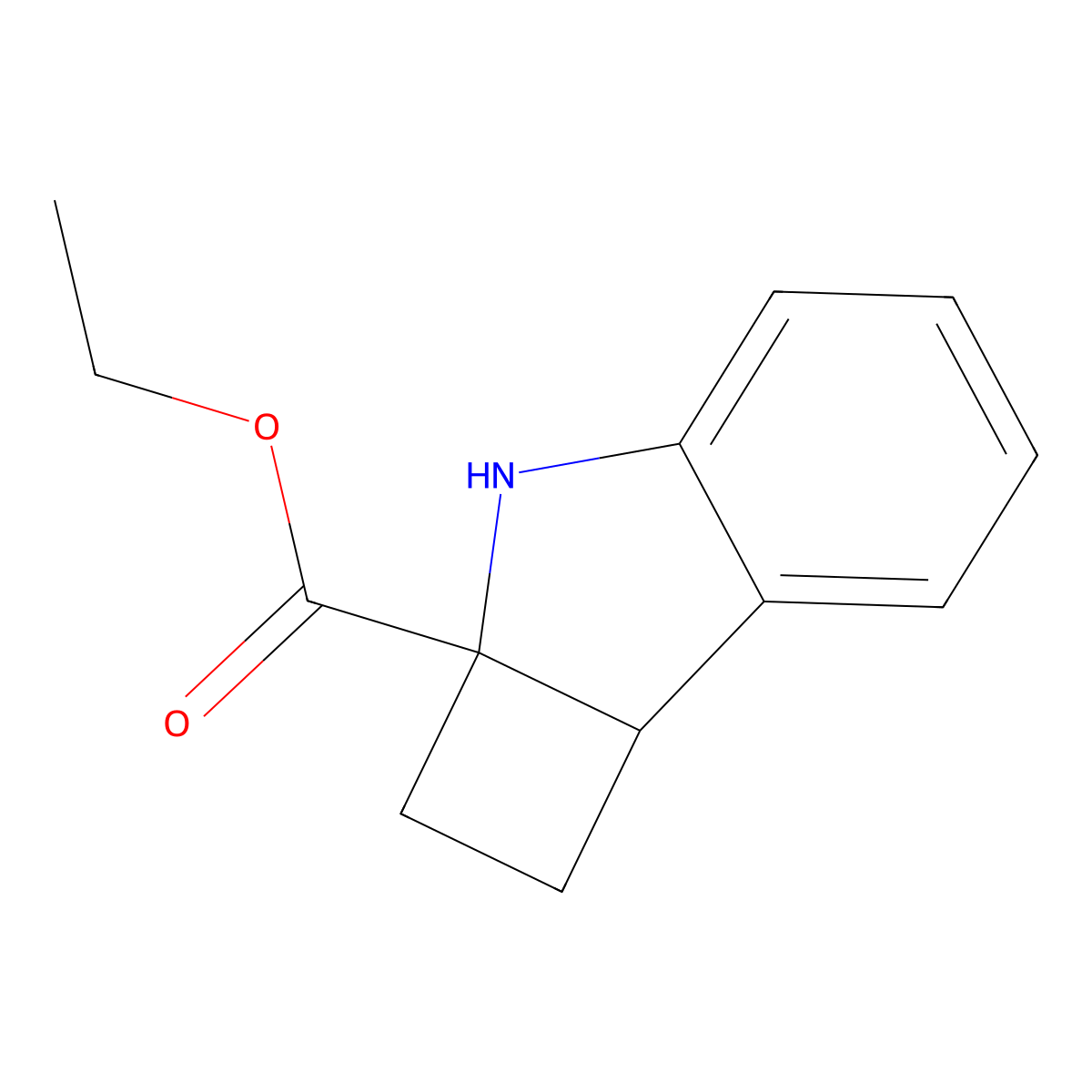 ethyl 1H,2H,2aH,3H,7bH-cyclobuta[b]indole-2a-carboxylate molecular structure, CAS 2803834-96-8