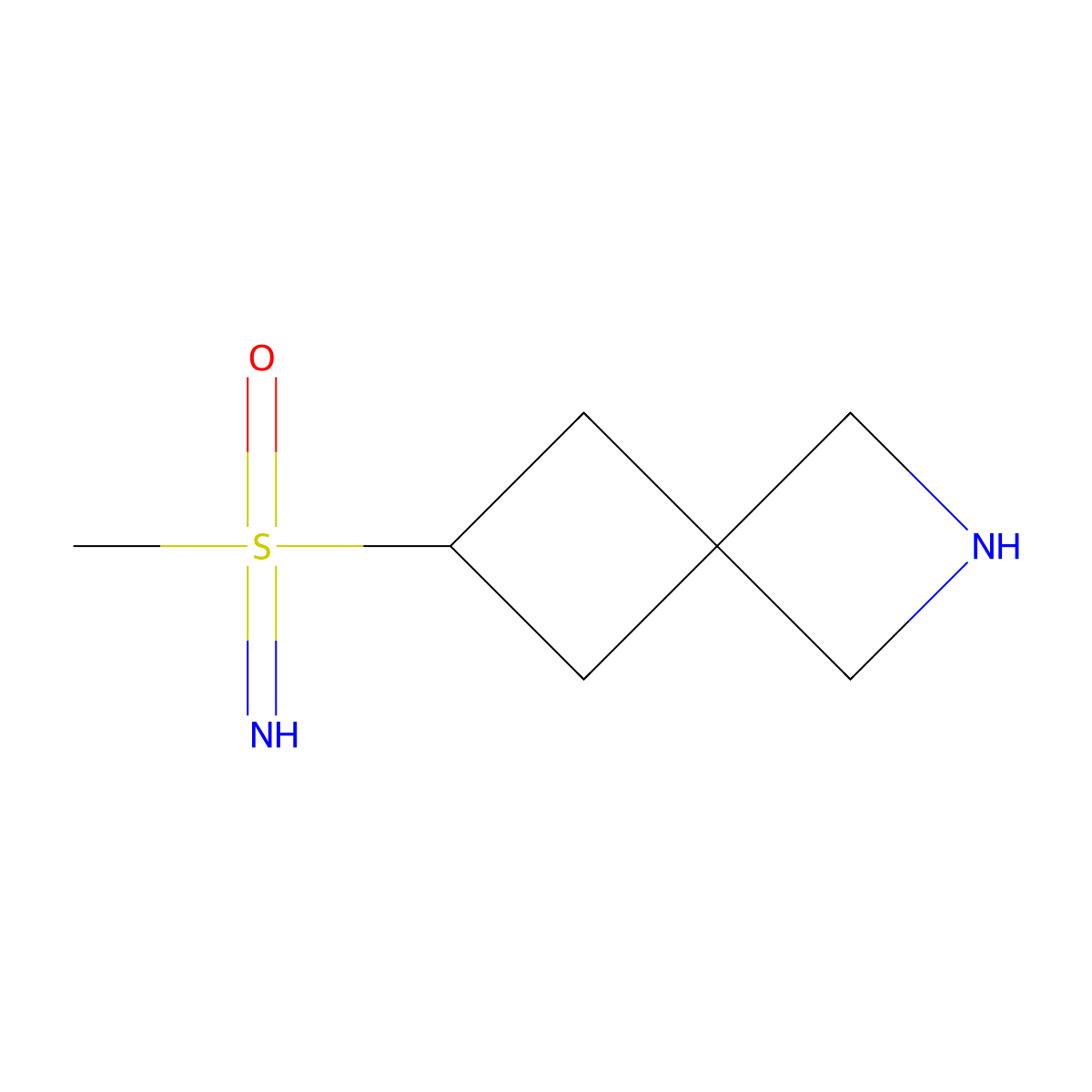 {2-Azaspiro[3.3]heptan-6-yl}(imino)methyl-lambda6-sulfanone molecular structure, CAS 2803835-01-8