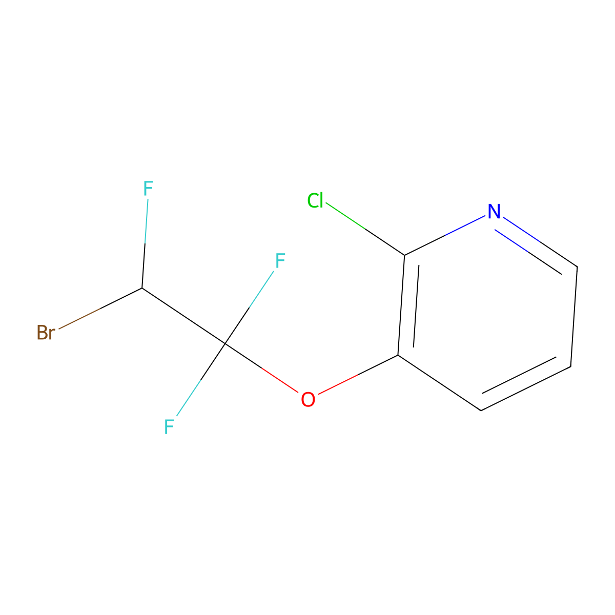 3-(2-Bromo-1,1,2-trifluoroethoxy)-2-chloropyridine molecular structure, CAS 2803835-37-0