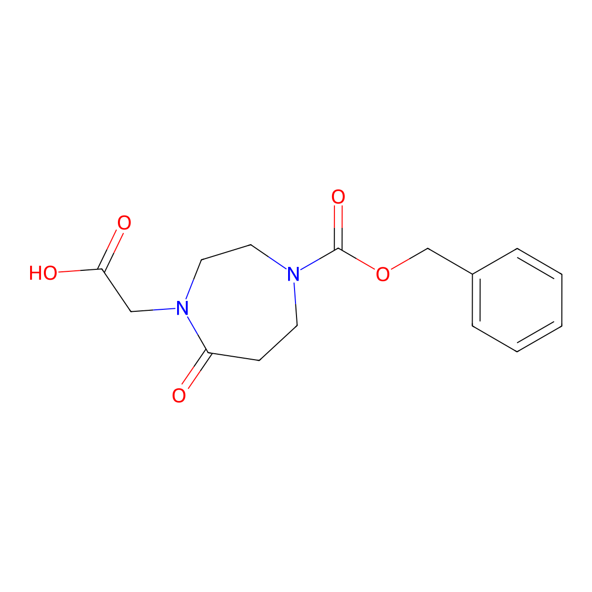 2-{4-[(Benzyloxy)carbonyl]-7-oxo-1,4-diazepan-1-yl}acetic acid molecular structure, CAS 2803835-38-1