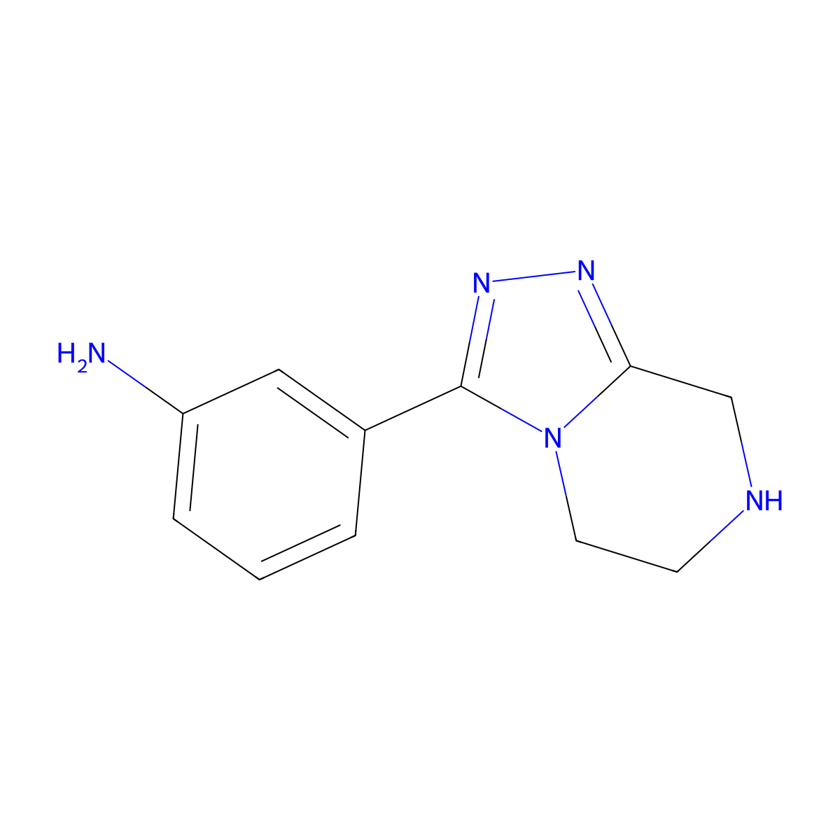 3-{5H,6H,7H,8H-[1,2,4]triazolo[4,3-a]pyrazin-3-yl}aniline molecular structure, CAS 2803835-39-2