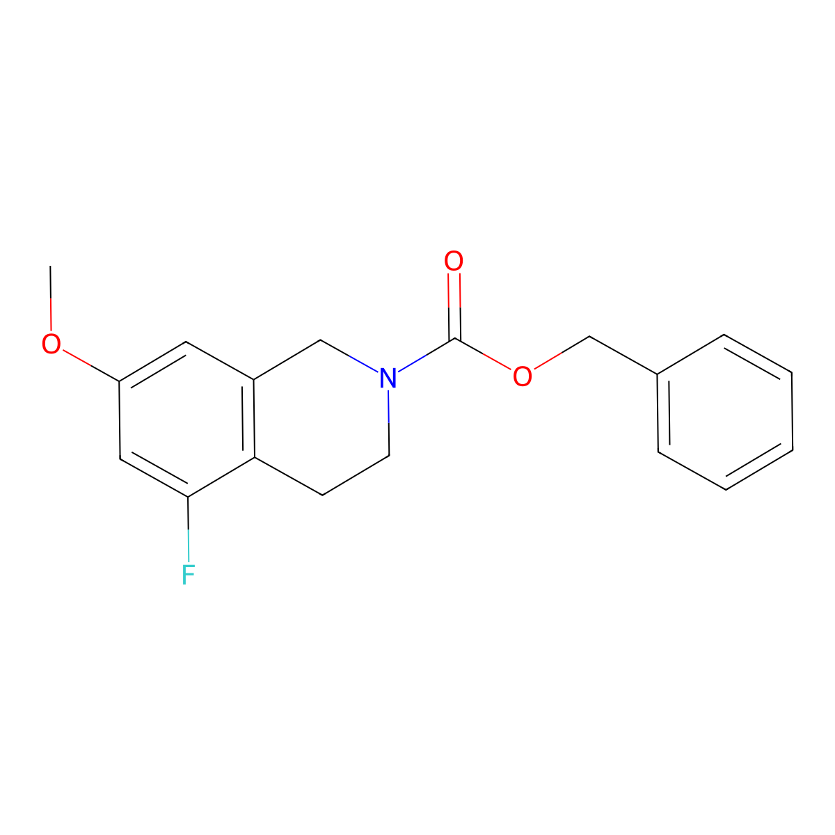 Benzyl 5-fluoro-7-methoxy-1,2,3,4-tetrahydroisoquinoline-2-carboxylate molecular structure, CAS 2803845-79-4