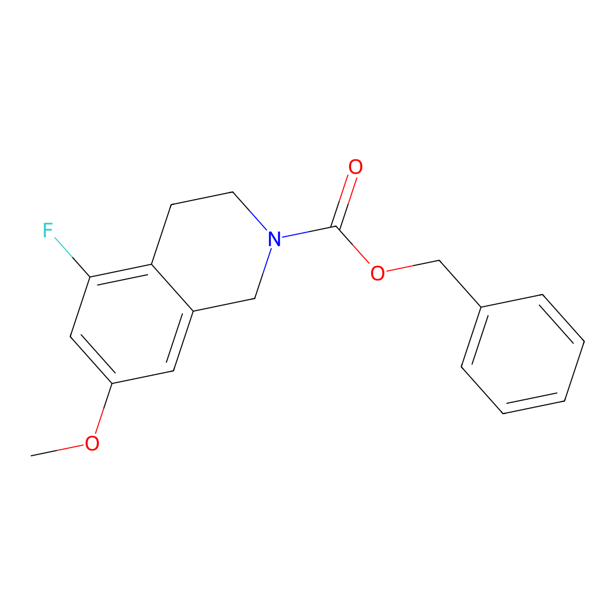 Benzyl 5-fluoro-7-methoxy-1,2,3,4-tetrahydroisoquinoline-2-carboxylate molecular structure, CAS 2803845-79-4