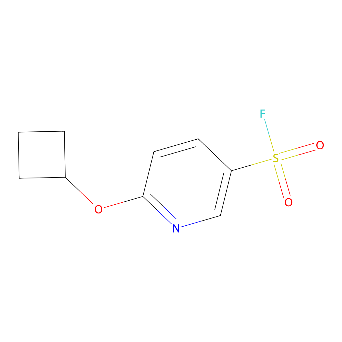6-Cyclobutoxypyridine-3-sulfonyl fluoride molecular structure, CAS 2803845-82-9