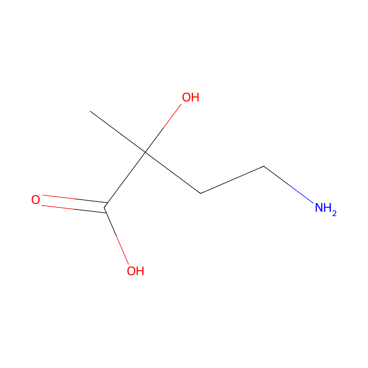 4-Amino-2-hydroxy-2-methylbutanoic acid molecular structure, CAS 2803845-90-9