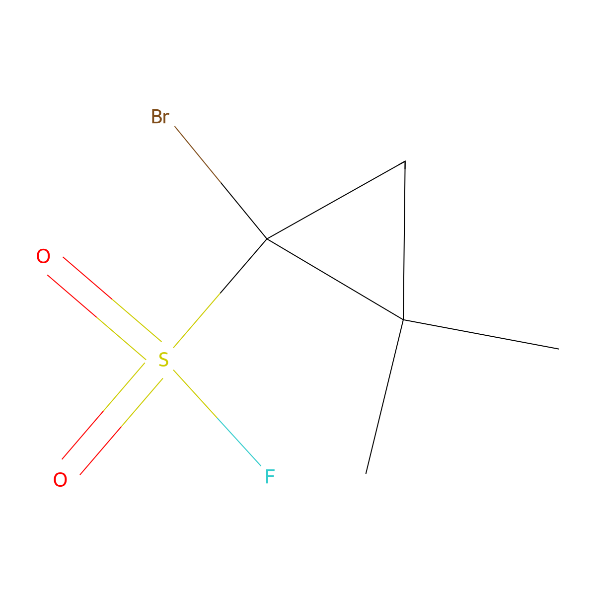 1-Bromo-2,2-dimethylcyclopropane-1-sulfonyl fluoride molecular structure, CAS 2803845-97-6