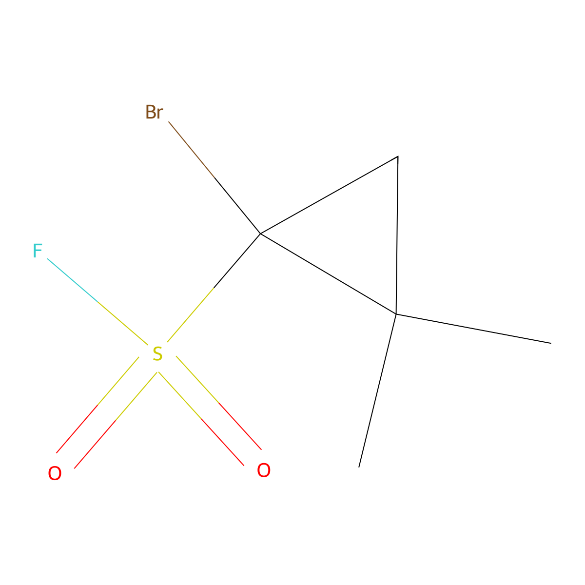 1-Bromo-2,2-dimethylcyclopropane-1-sulfonyl fluoride molecular structure, CAS 2803845-97-6