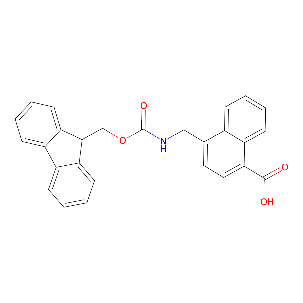 4-[({[(9H-fluoren-9-yl)methoxy]carbonyl}amino)methyl]naphthalene-1-carboxylic acid molecular structure, CAS 2803846-01-5