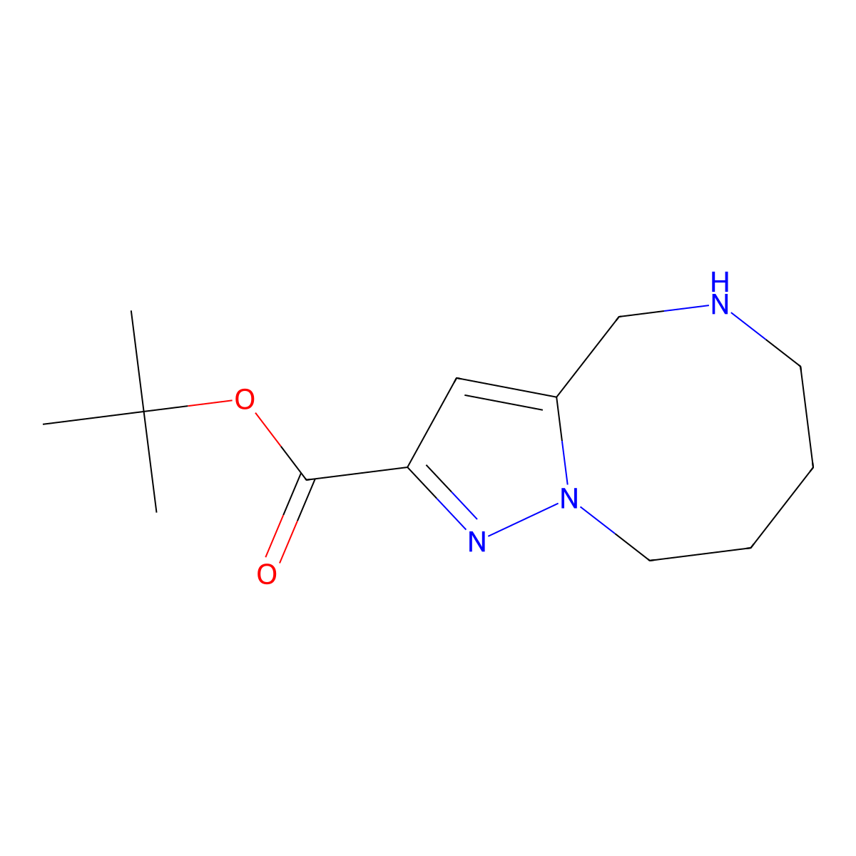 tert-butyl 4H,5H,6H,7H,8H,9H-pyrazolo[1,5-a][1,4]diazocine-2-carboxylate molecular structure, CAS 2803846-46-8