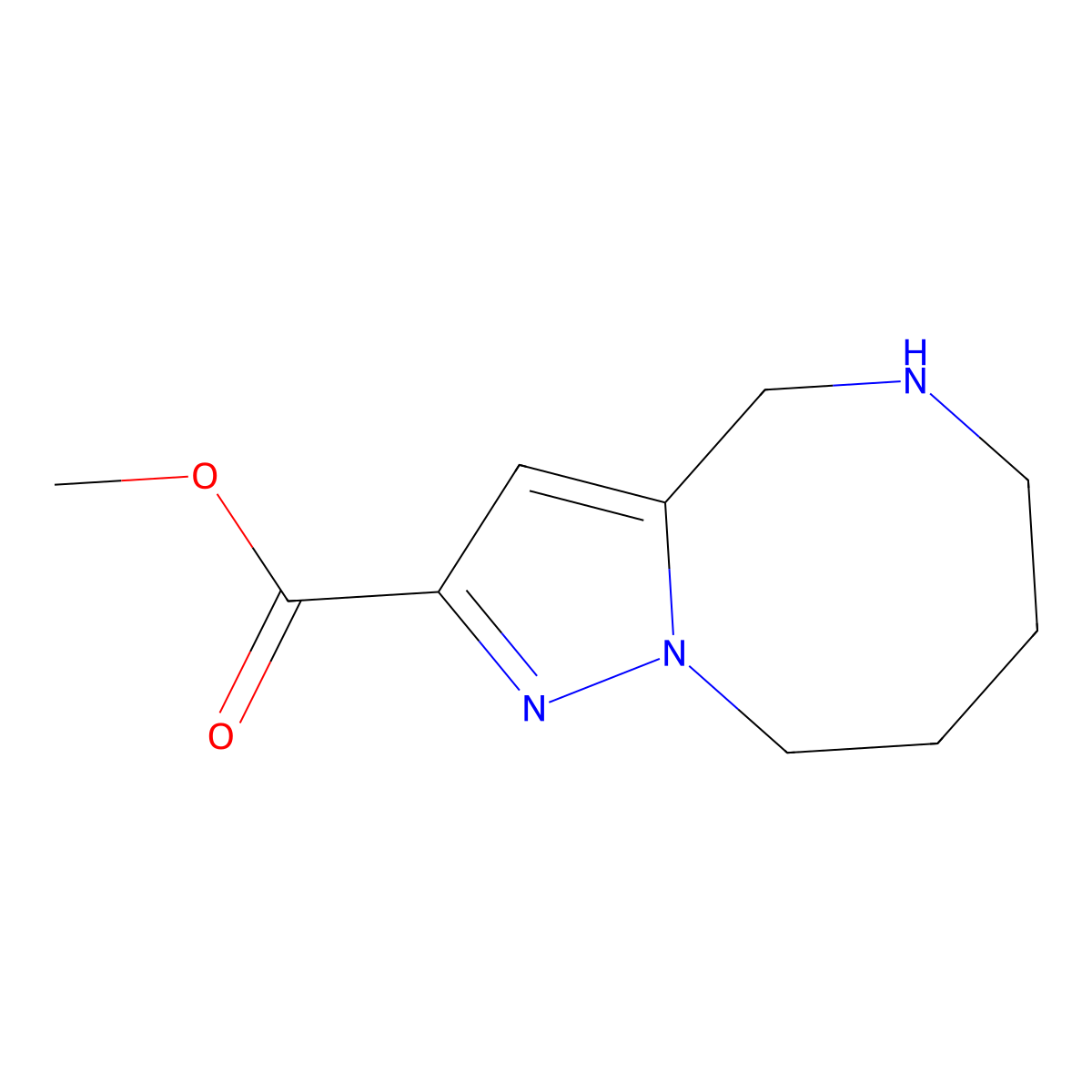 methyl 4H,5H,6H,7H,8H,9H-pyrazolo[1,5-a][1,4]diazocine-2-carboxylate molecular structure, CAS 2803846-51-5
