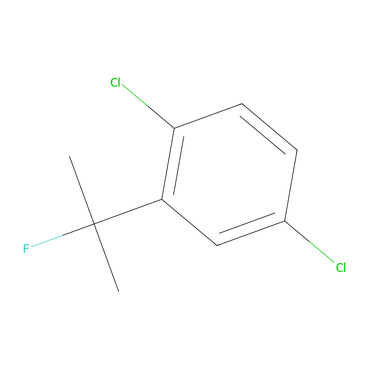 1,4-Dichloro-2-(2-fluoropropan-2-yl)benzene molecular structure, CAS 2803846-57-1
