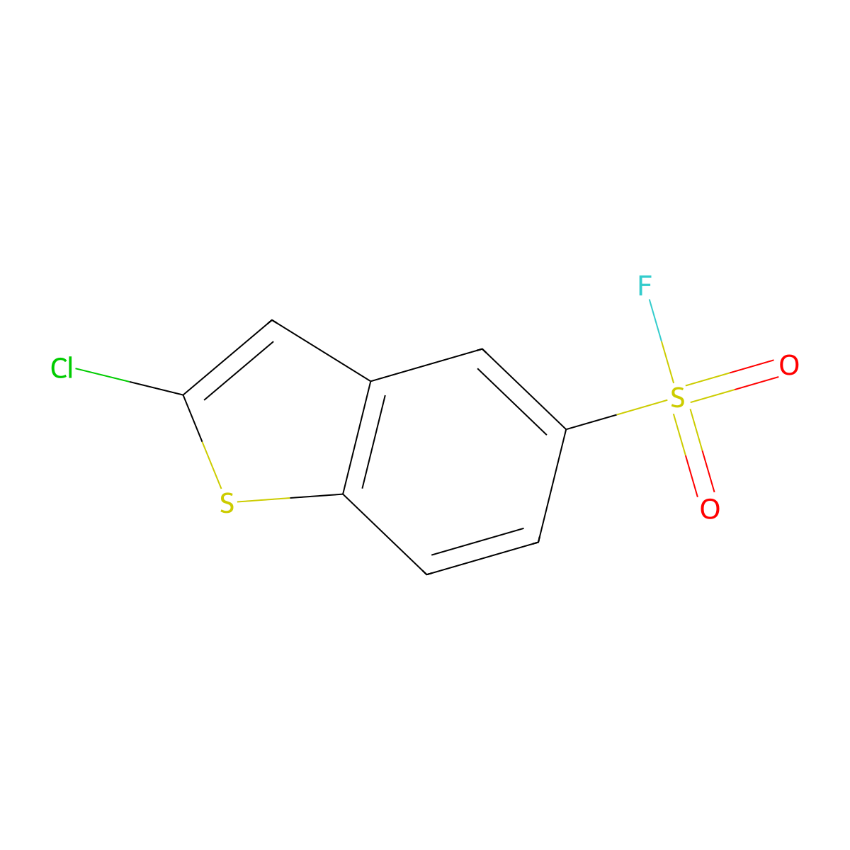 2-Chloro-1-benzothiophene-5-sulfonyl fluoride molecular structure, CAS 2803846-64-0