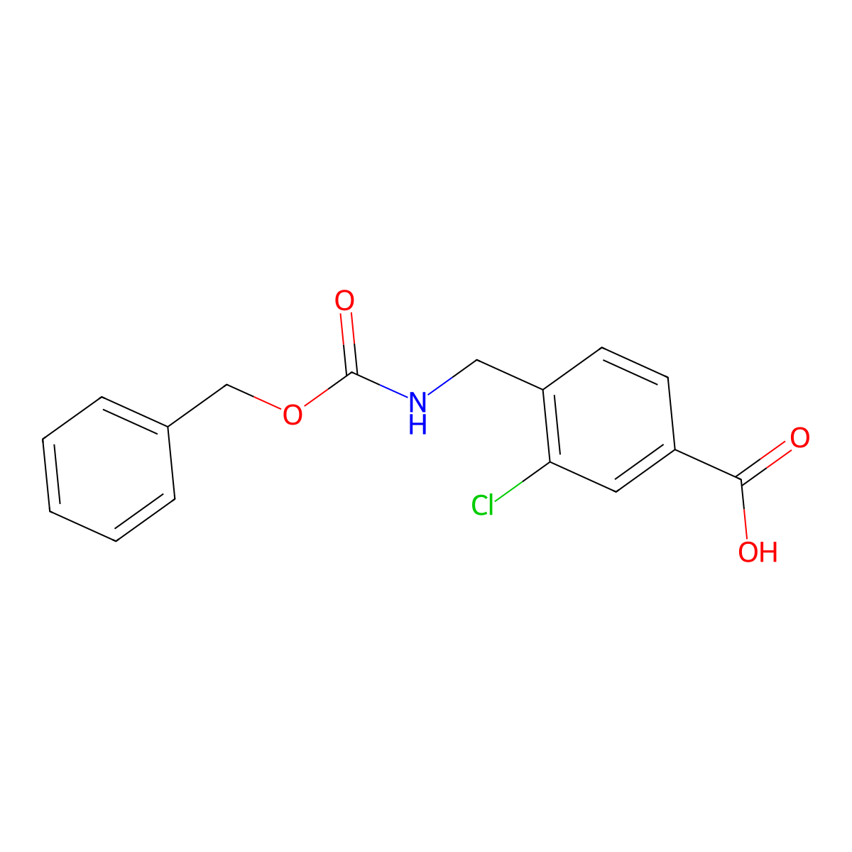 4-({[(Benzyloxy)carbonyl]amino}methyl)-3-chlorobenzoic acid molecular structure, CAS 2803846-68-4