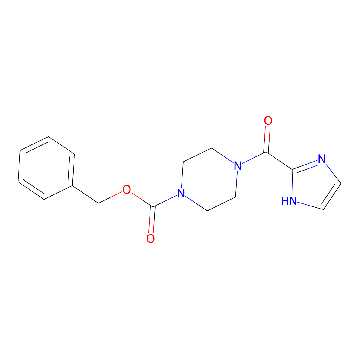 benzyl 4-(1H-imidazole-2-carbonyl)piperazine-1-carboxylate molecular structure, CAS 2803846-69-5