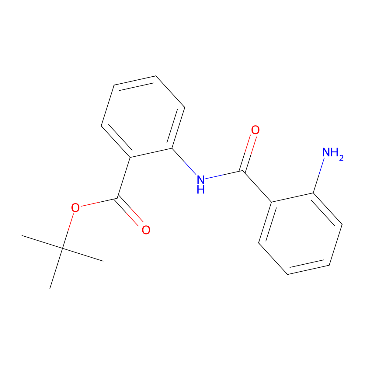 Tert-butyl 2-(2-aminobenzamido)benzoate molecular structure, CAS 2803846-72-0