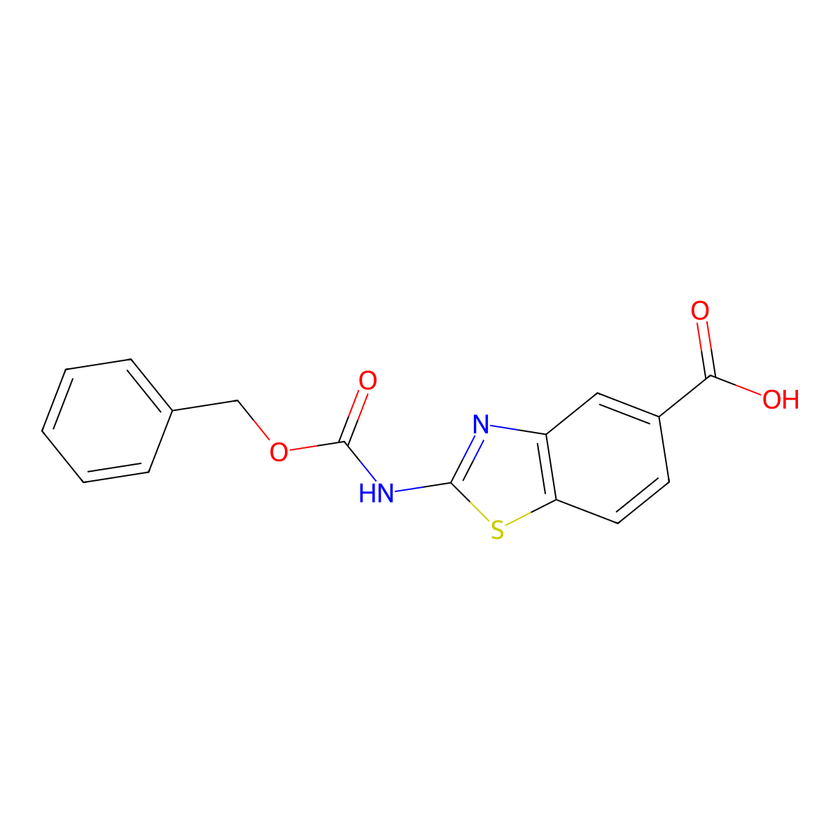 2-{[(Benzyloxy)carbonyl]amino}-1,3-benzothiazole-5-carboxylic acid molecular structure, CAS 2803846-75-3