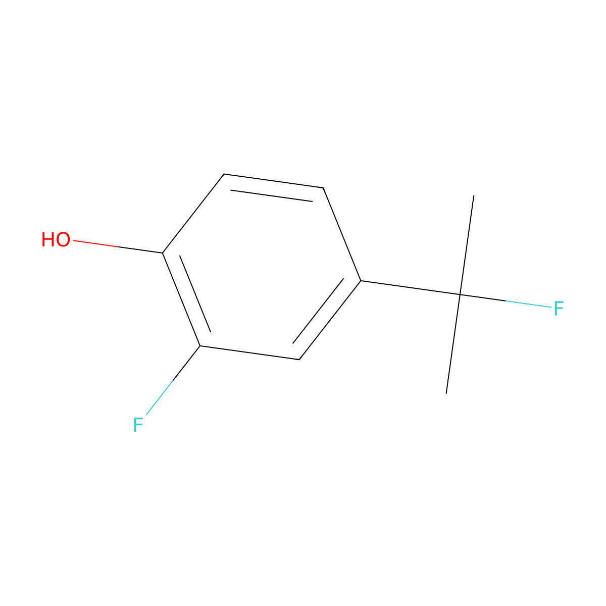 2-Fluoro-4-(2-fluoropropan-2-yl)phenol molecular structure, CAS 2803846-82-2