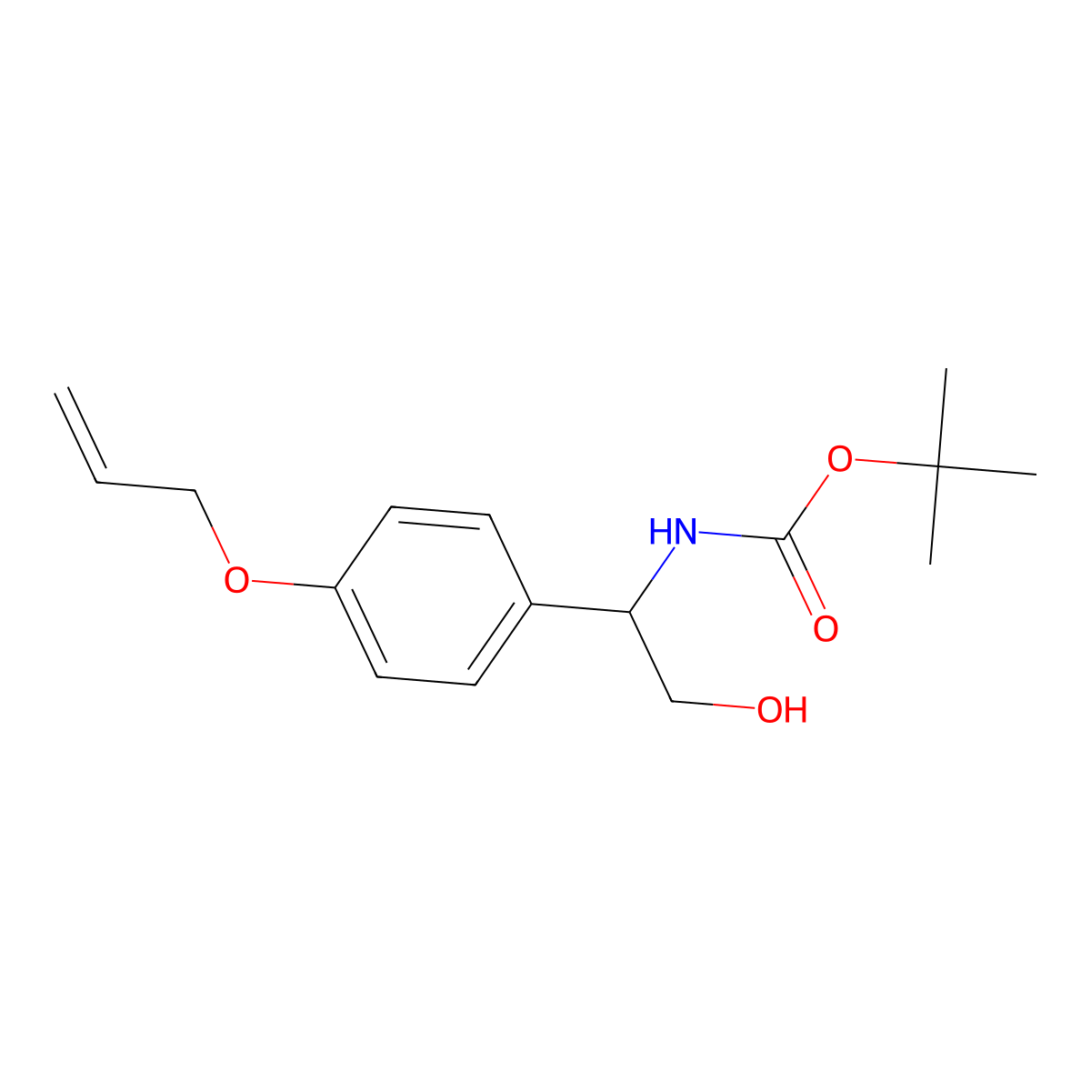 tert-butyl N-{2-hydroxy-1-[4-(prop-2-en-1-yloxy)phenyl]ethyl}carbamate molecular structure, CAS 2803846-88-8