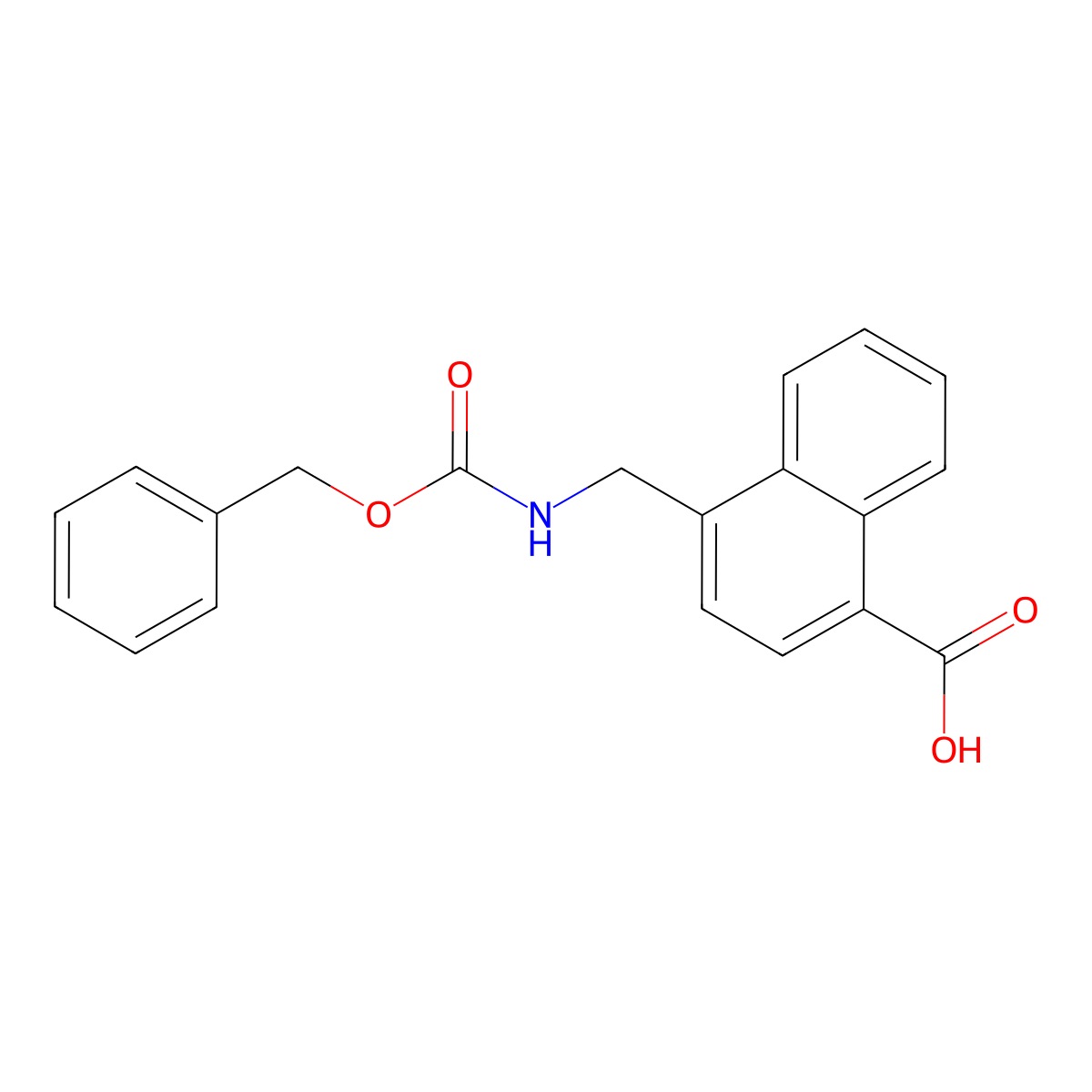 4-({[(Benzyloxy)carbonyl]amino}methyl)naphthalene-1-carboxylic acid molecular structure, CAS 2803846-91-3