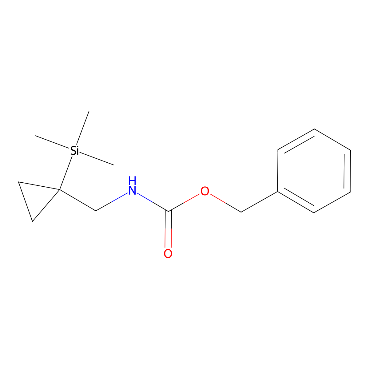 benzyl N-{[1-(trimethylsilyl)cyclopropyl]methyl}carbamate molecular structure, CAS 2803846-95-7