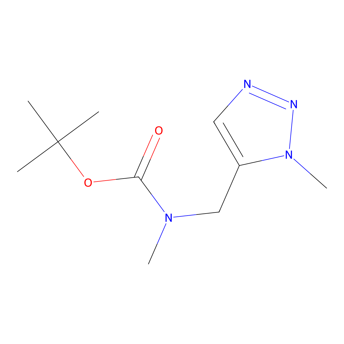 tert-butyl N-methyl-N-[(1-methyl-1H-1,2,3-triazol-5-yl)methyl]carbamate molecular structure, CAS 2803847-09-6