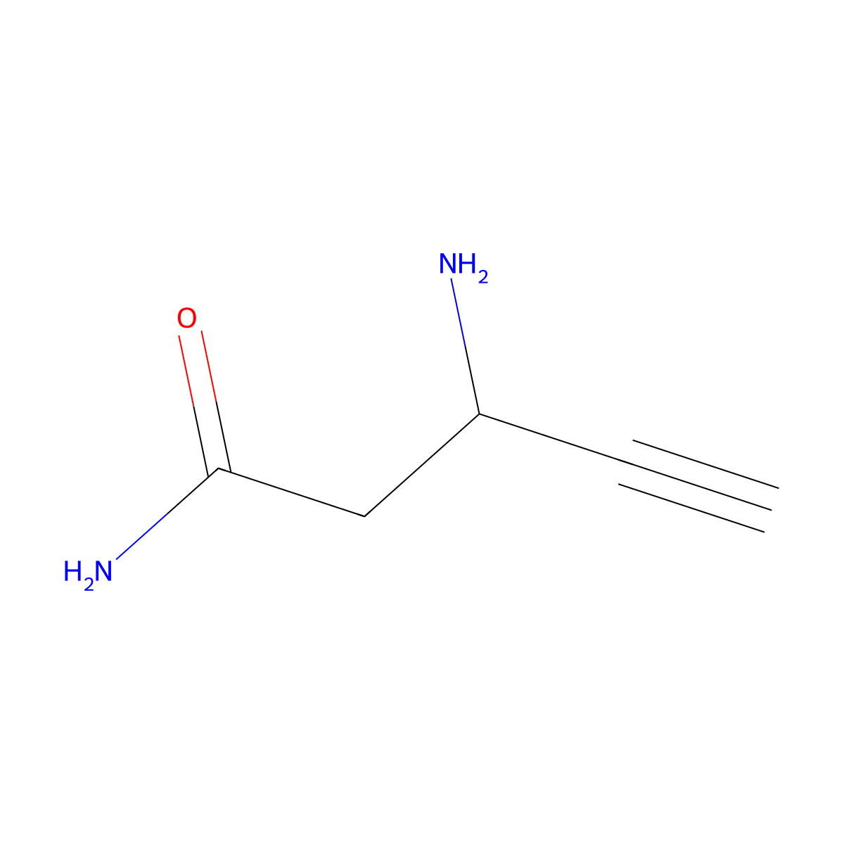 3-Aminopent-4-ynamide molecular structure, CAS 2803847-15-4