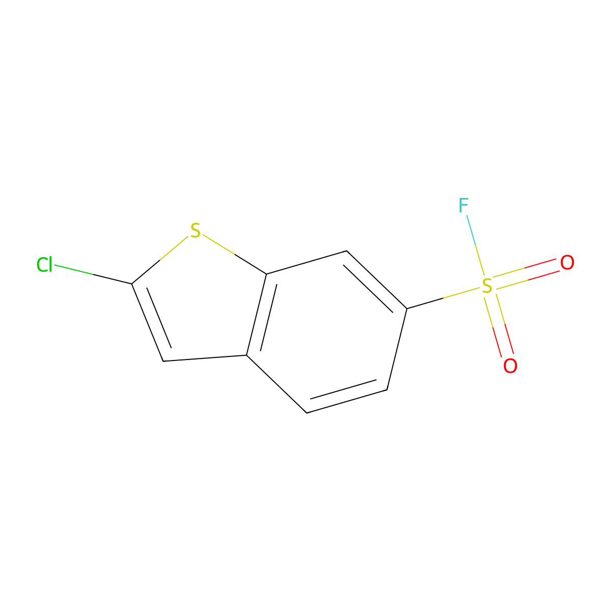 2-Chloro-1-benzothiophene-6-sulfonyl fluoride molecular structure, CAS 2803847-53-0