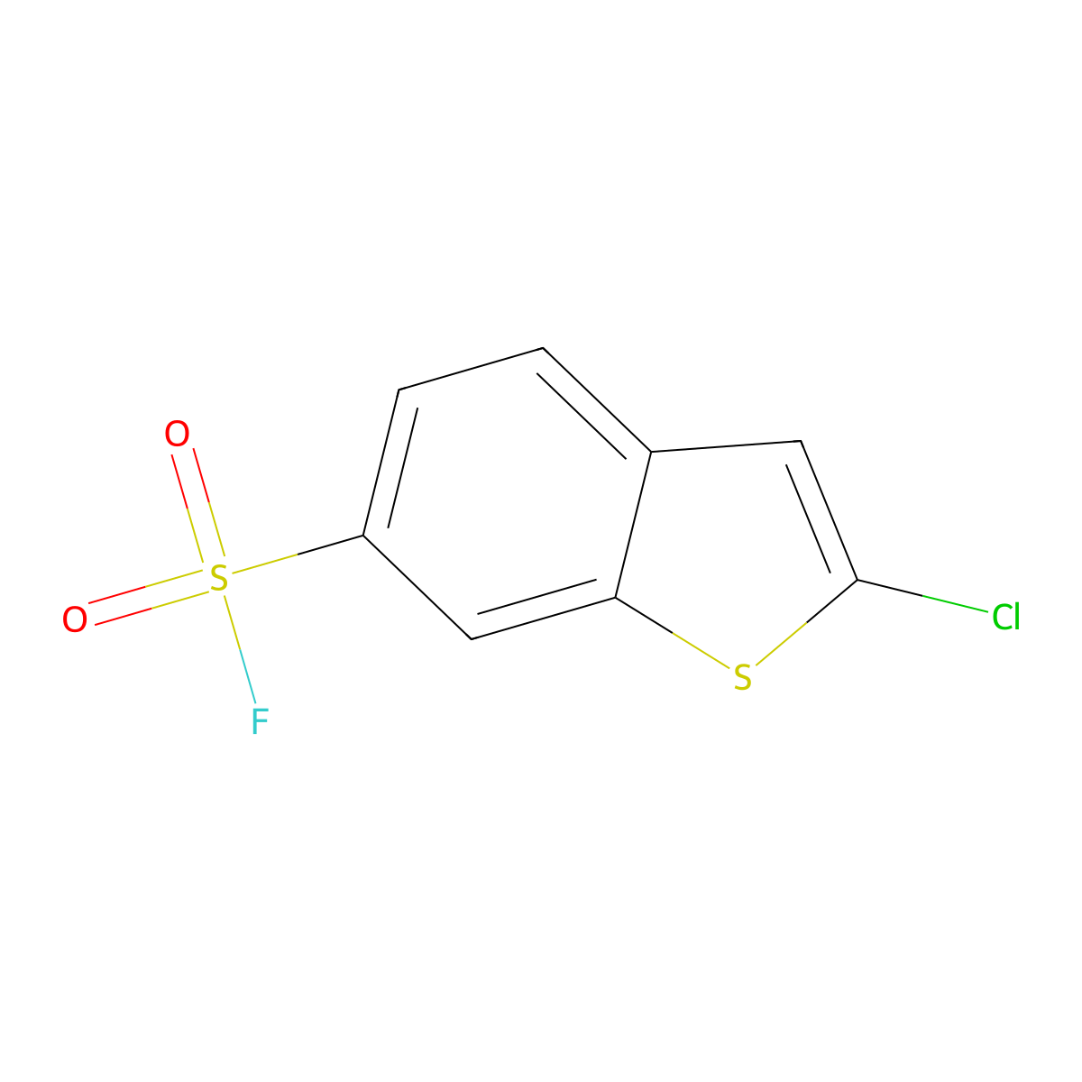 2-Chloro-1-benzothiophene-6-sulfonyl fluoride molecular structure, CAS 2803847-53-0