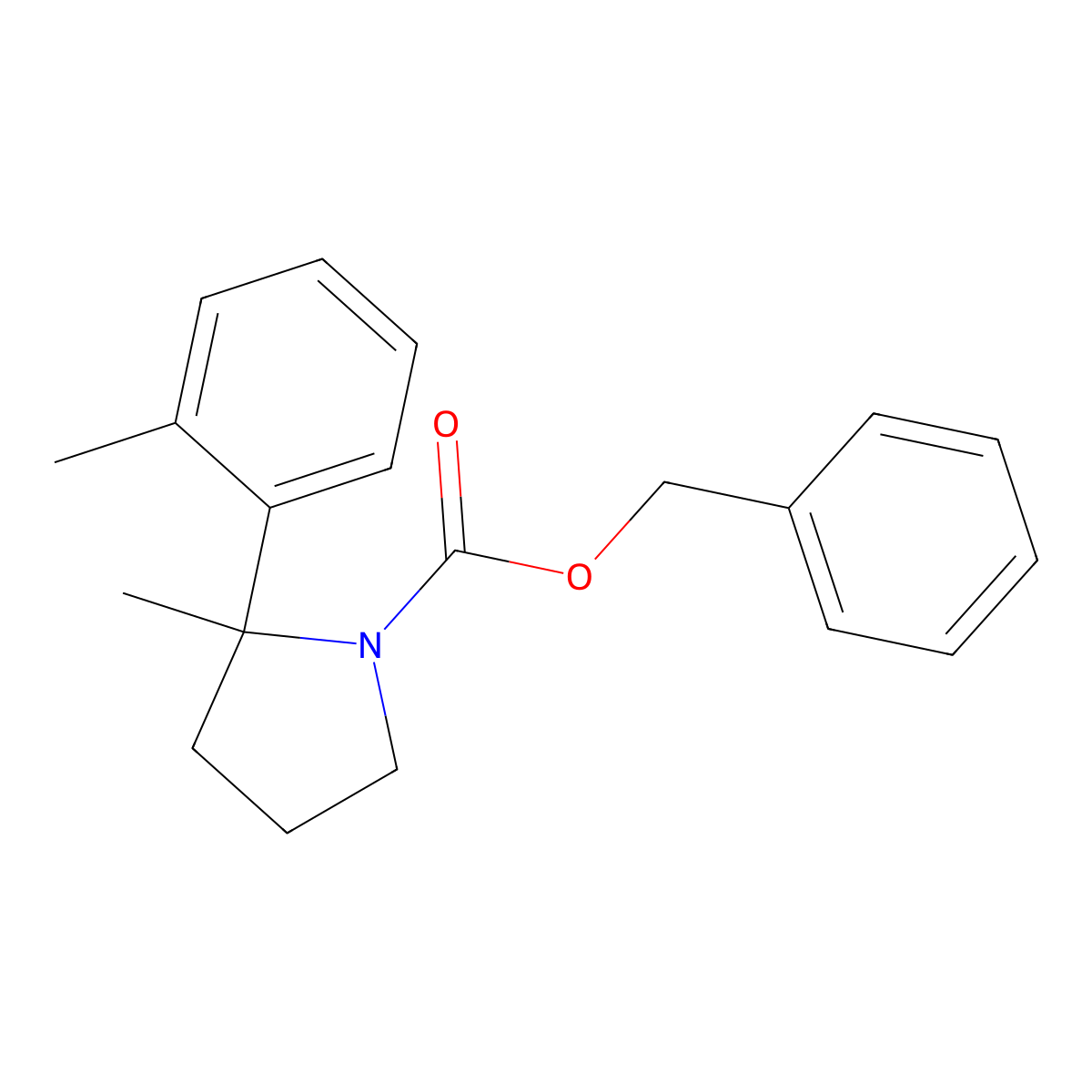 Benzyl 2-methyl-2-(2-methylphenyl)pyrrolidine-1-carboxylate molecular structure, CAS 2803847-71-2