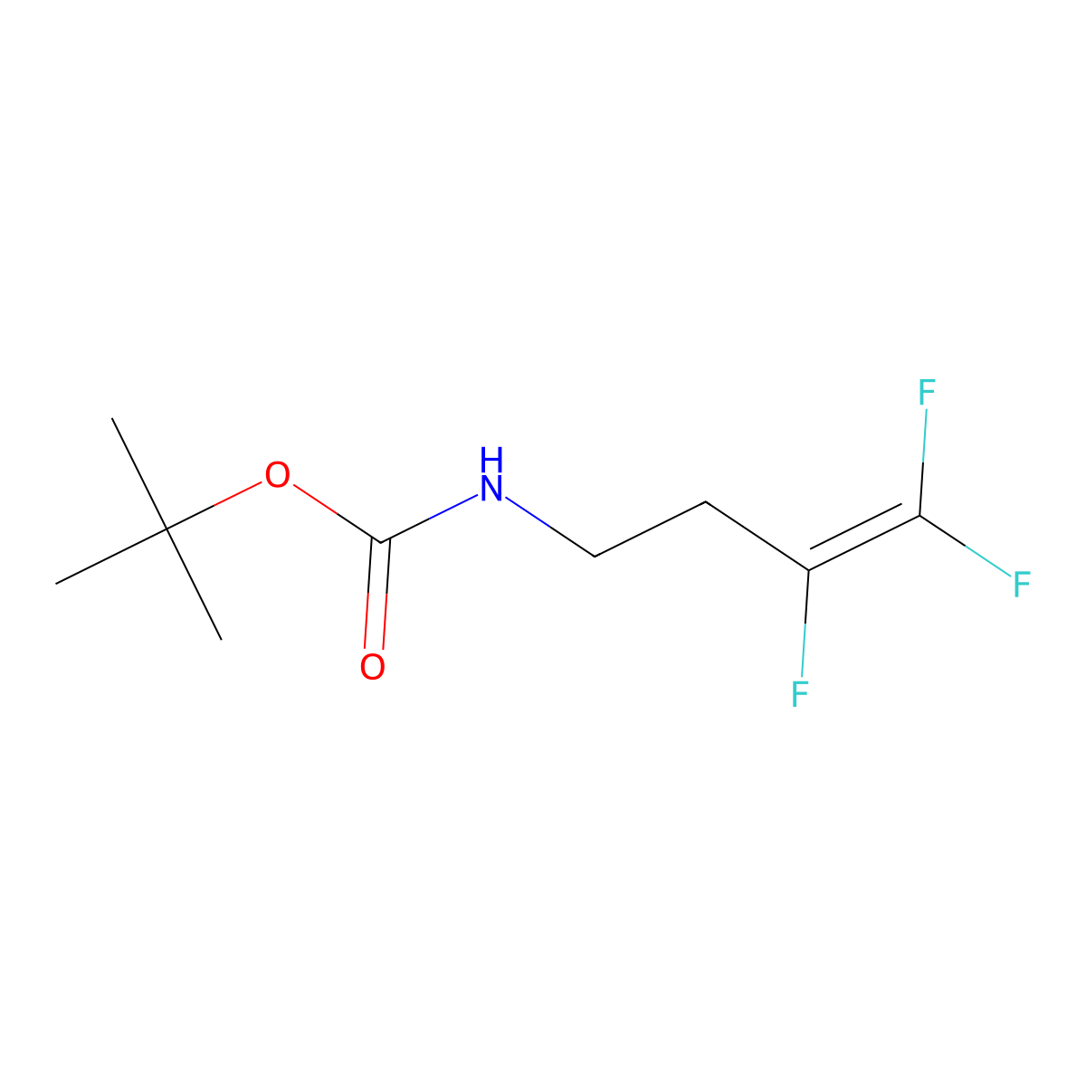 tert-butyl N-(3,4,4-trifluorobut-3-en-1-yl)carbamate molecular structure, CAS 2803851-30-9