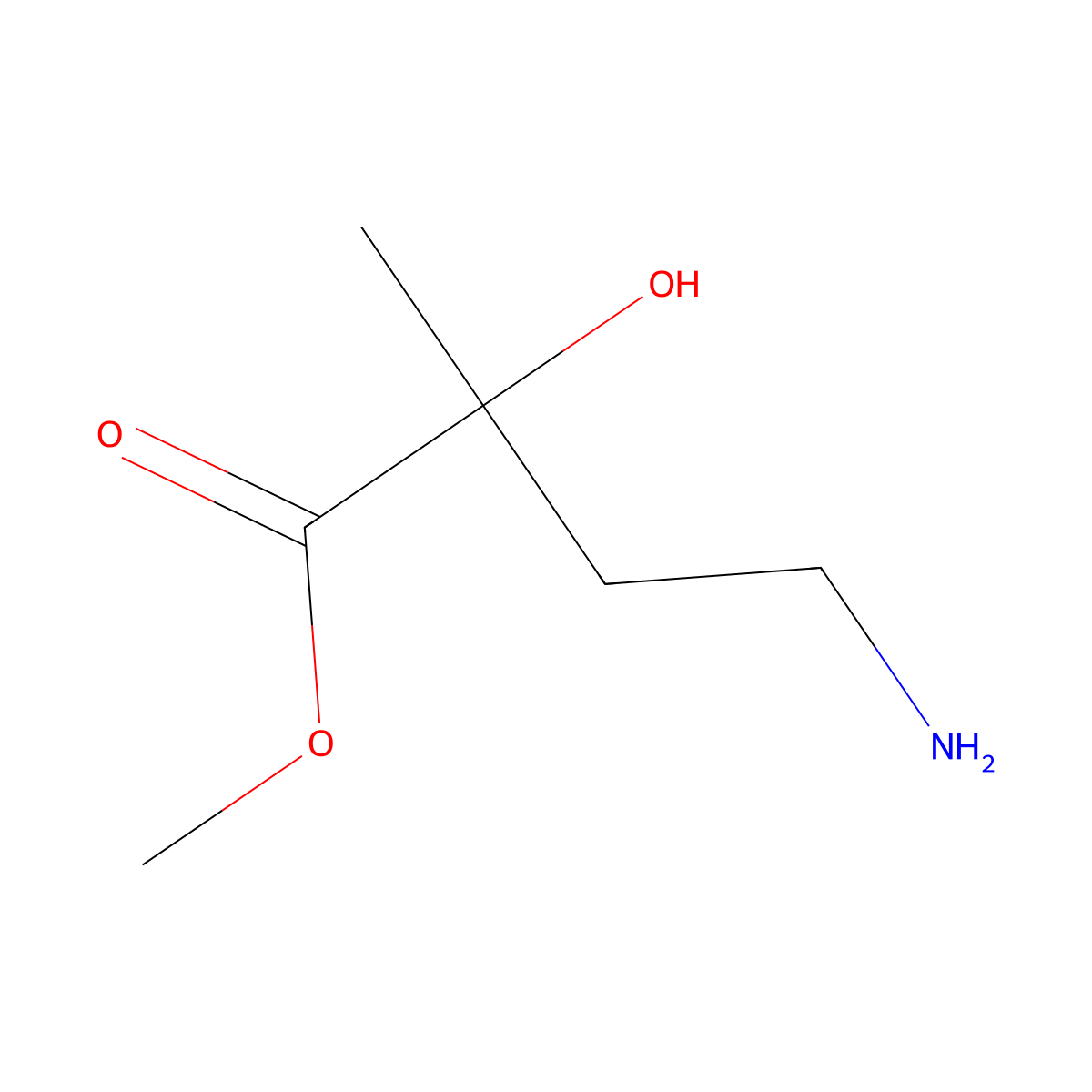 Methyl 4-amino-2-hydroxy-2-methylbutanoate molecular structure, CAS 2803851-41-2